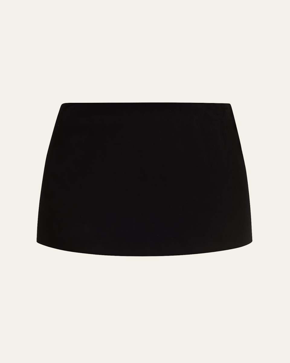Mace High-Rise Suede Mini Skirt